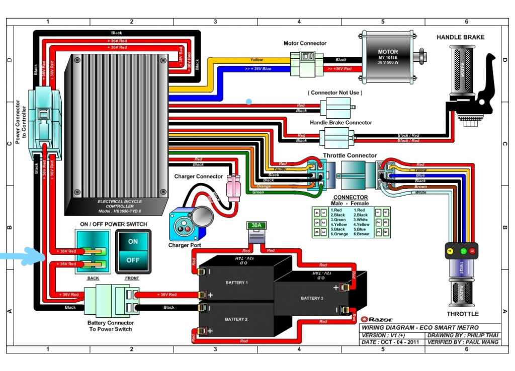 wiring diagram for electric scooter