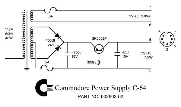 commodore 64 schematic diagram