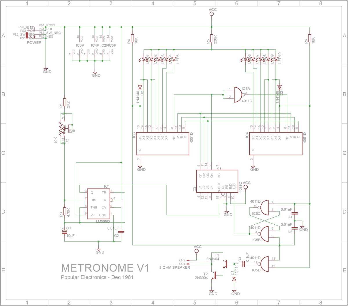 metronome circuit diagram metronome circuit diagram