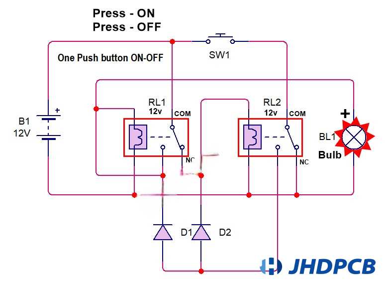stop start motor control circuit diagram