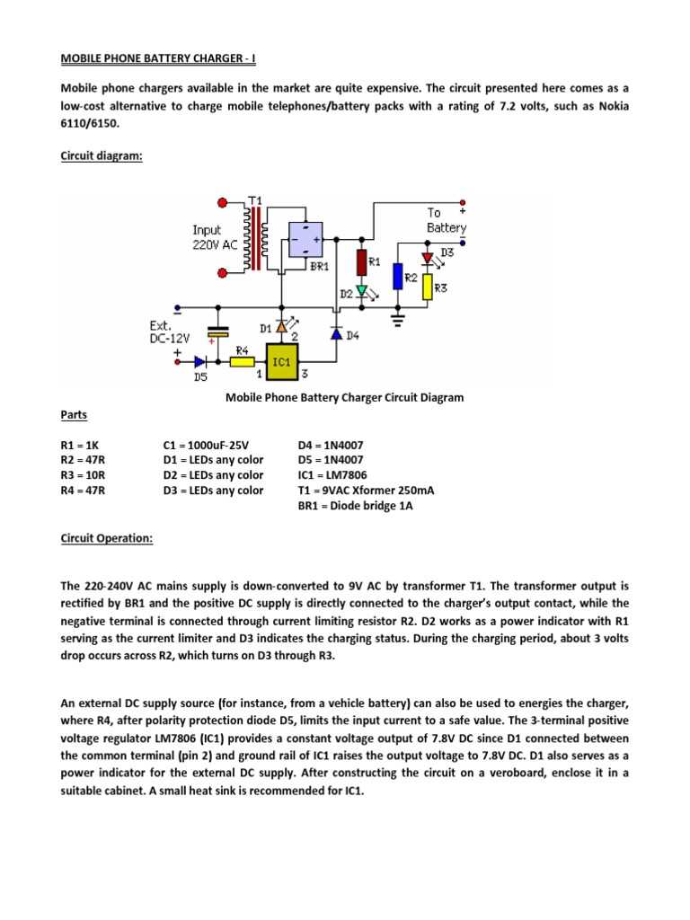 mobile charger circuit diagram mobile charger circuit diagram