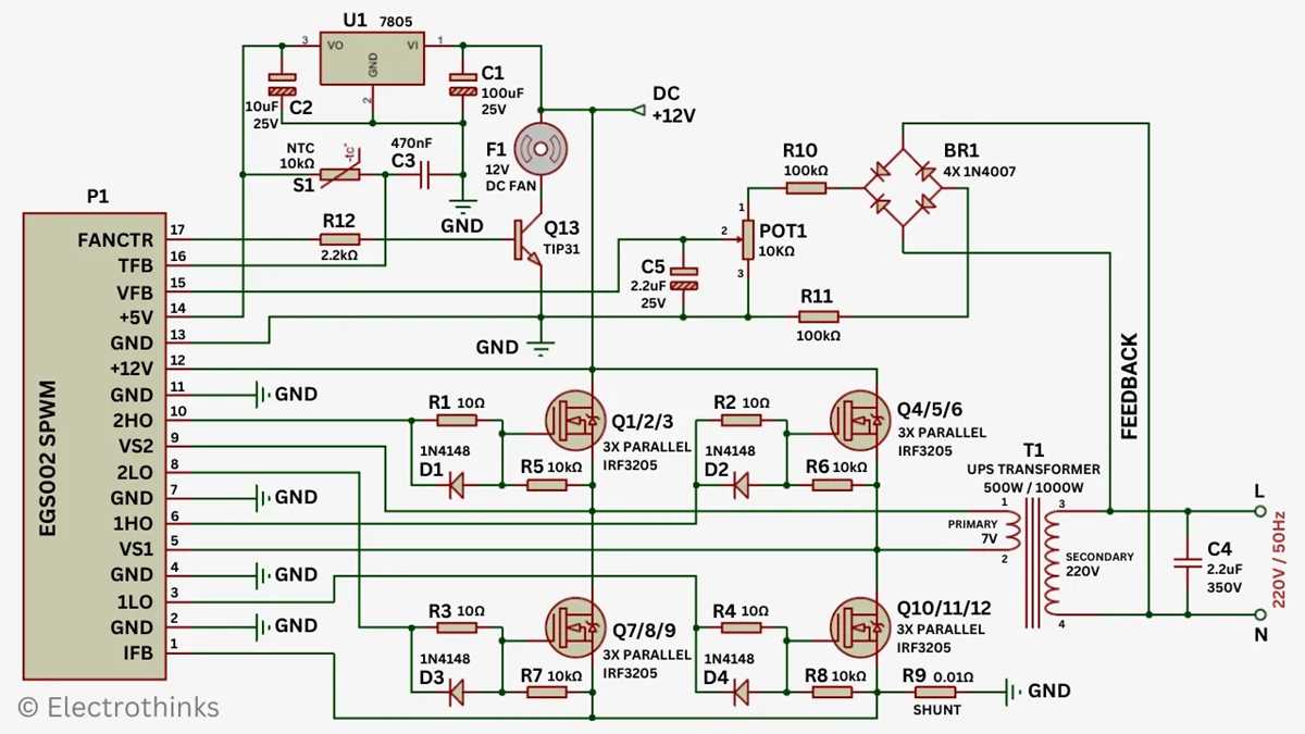 modified sine wave inverter circuit diagram
