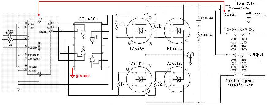 modified sine wave inverter circuit diagram
