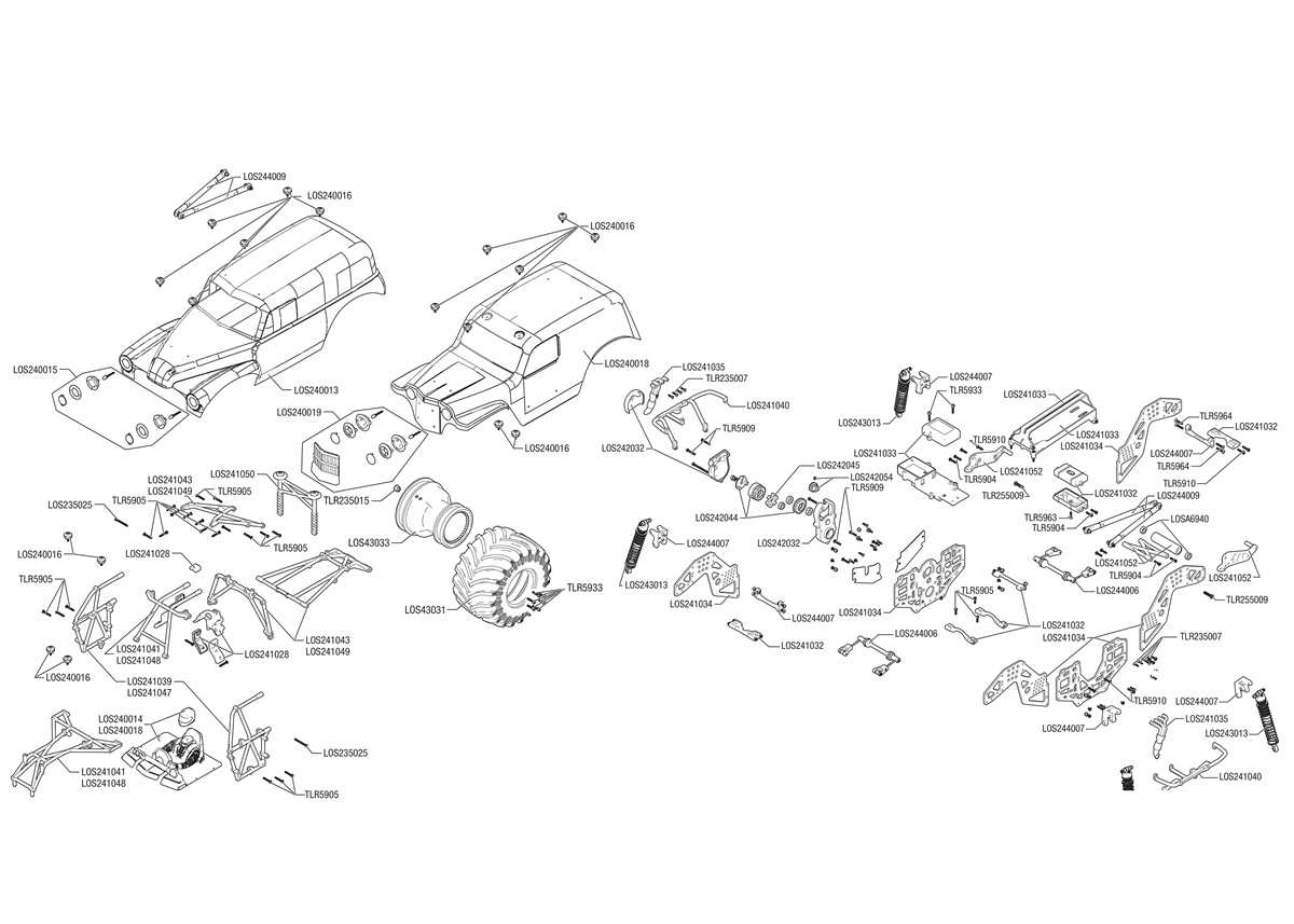 monster truck frame schematic diagram