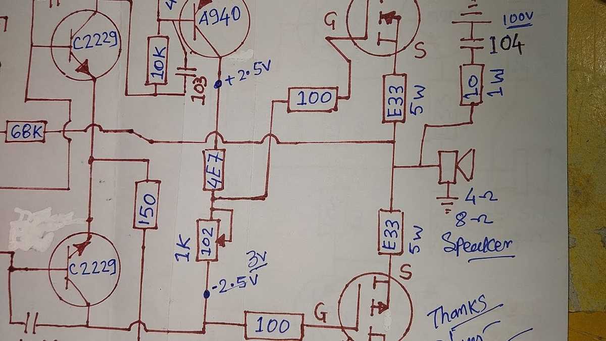 mosfet audio power amplifier circuit diagram