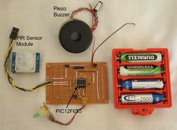 motion sensor alarm circuit diagram