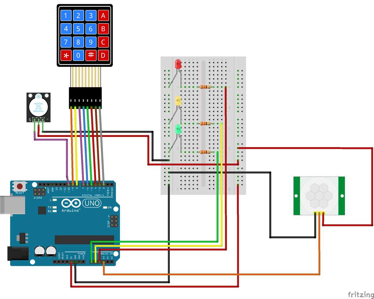 motion sensor alarm circuit diagram