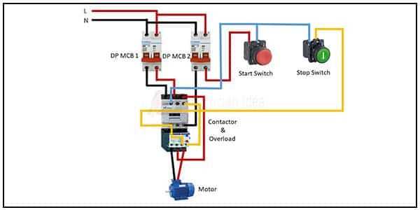 motor start stop circuit diagram