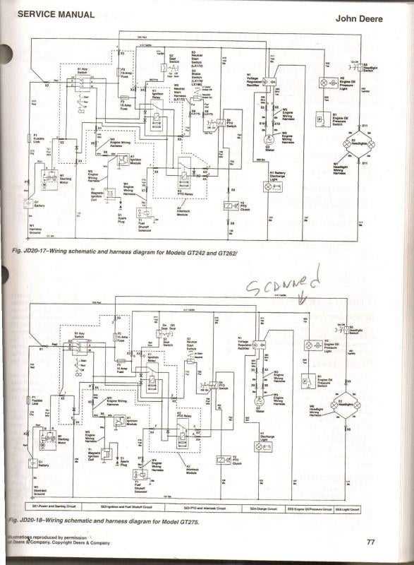 schematic wiring diagram for a gx55 john deere lawn mowers