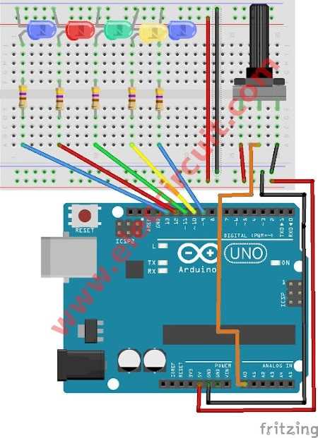 100 led running light circuit diagram