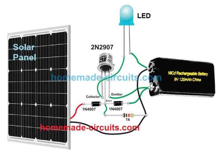 automatic solar light circuit diagram