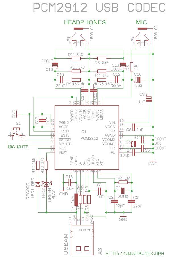 audio interface circuit diagram