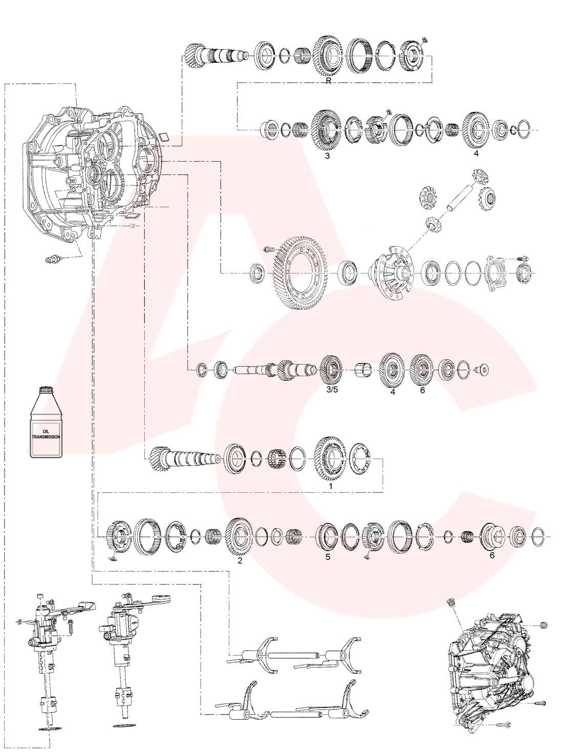manual transmission schematic diagram