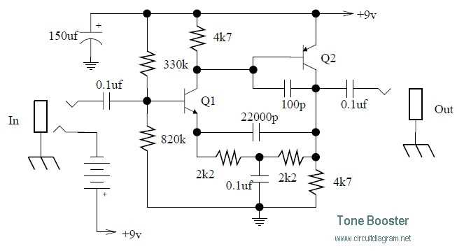 schematic diagram amplifier booster