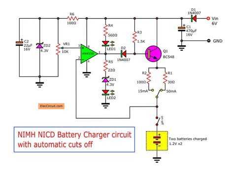 nimh battery charger circuit diagram