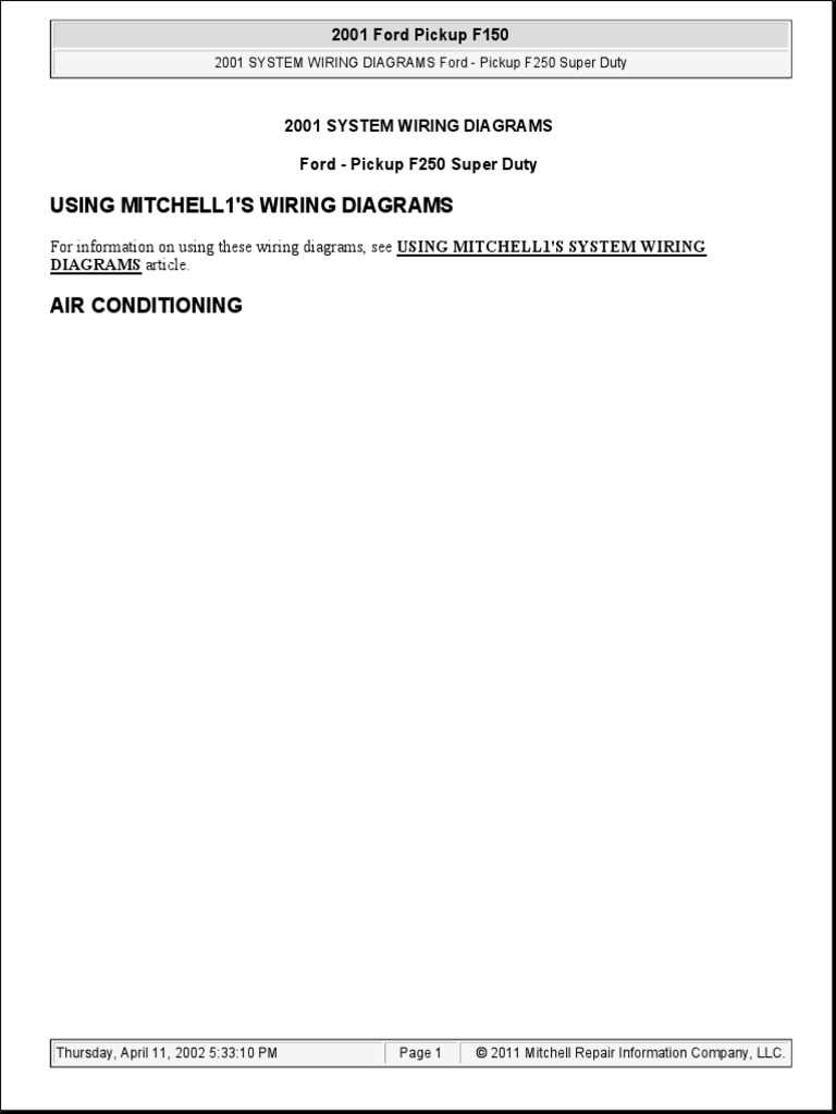 2001 f250 trailer wiring diagram