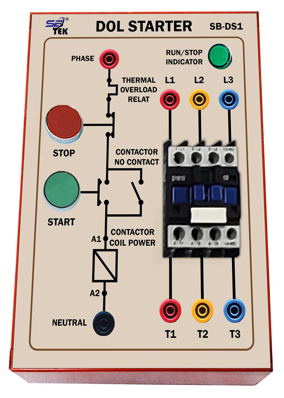 direct online starter schematic diagram