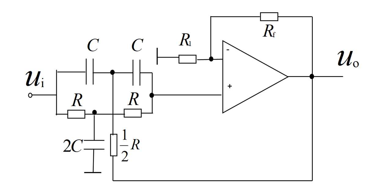 band reject filter circuit diagram