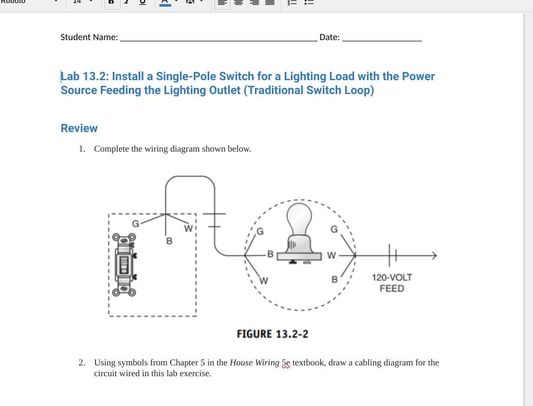 single pole wiring diagram