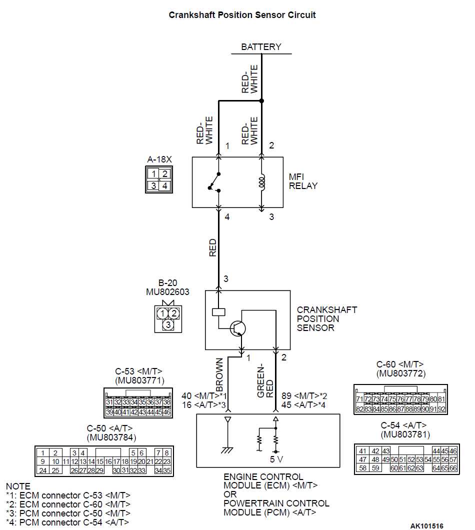 crankshaft sensor wiring diagram