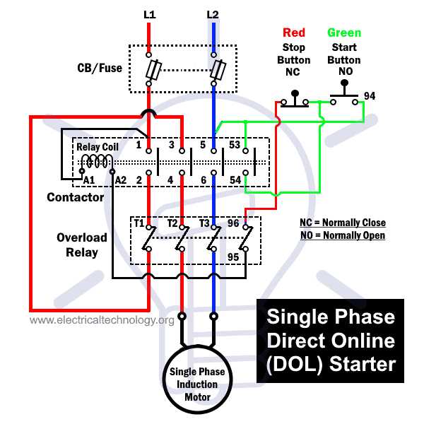 240v motor starter wiring diagram