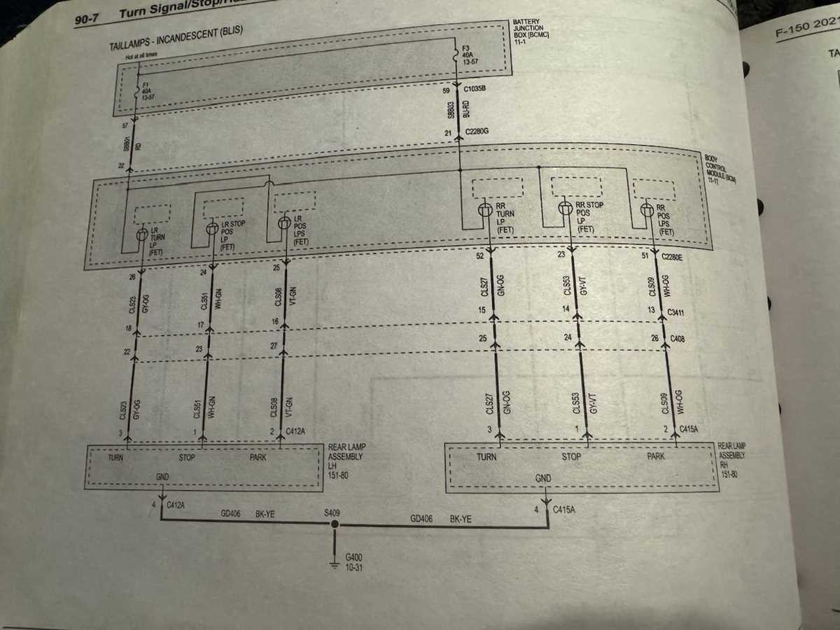 2021 f150 tail light wiring diagram