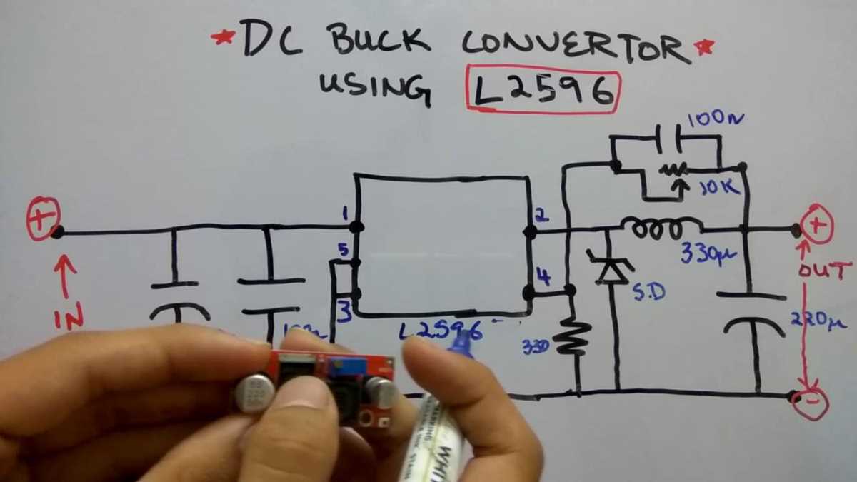 lm2596 dc dc buck converter circuit diagram