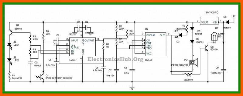 parking sensor schematic diagram