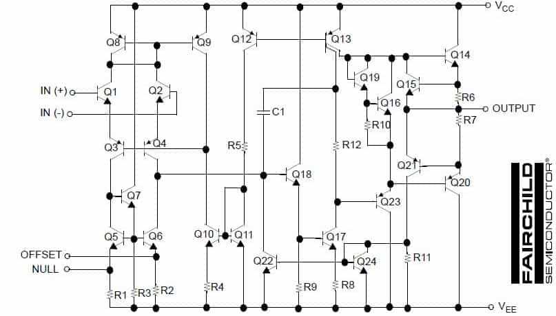 op amp 741 circuit diagram