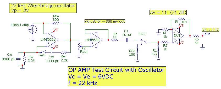 op amp tester circuit diagram