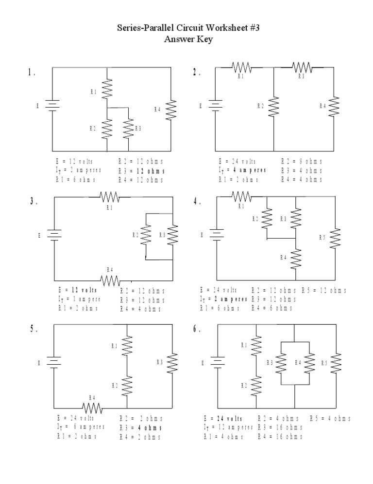 series and parallel circuit diagram worksheet