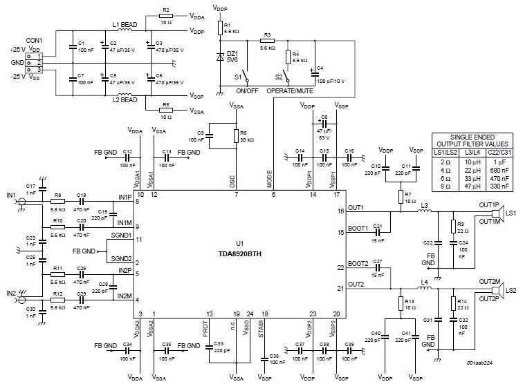 200 watt amplifier schematic diagram