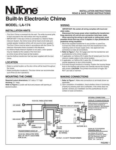 old nutone doorbell wiring diagram