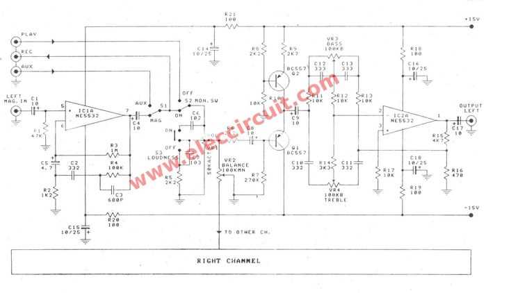 bass treble circuit diagram