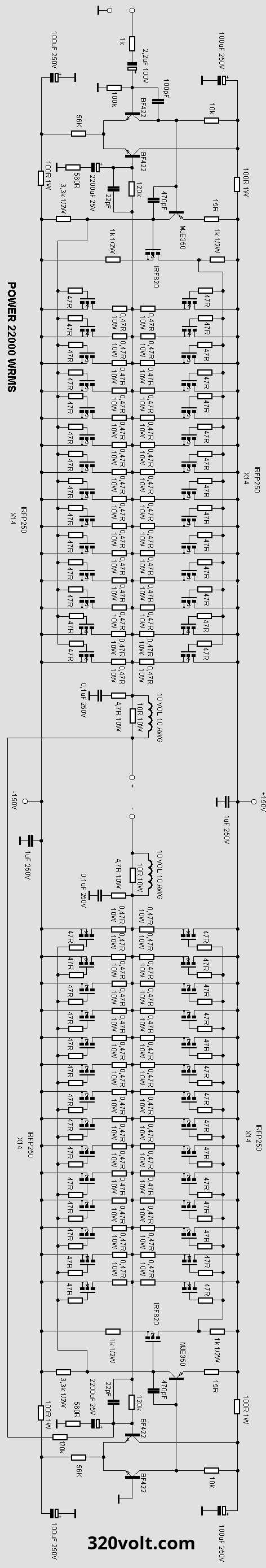 2000w power amplifier circuit diagram