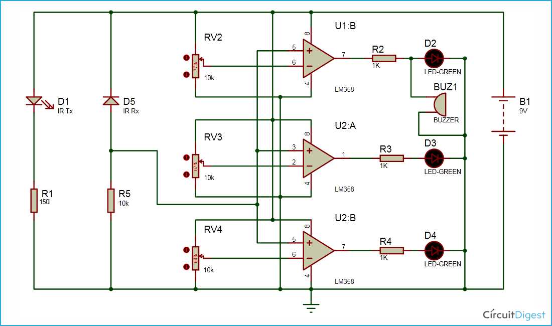 parking sensor schematic diagram