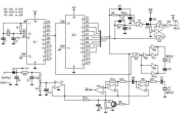 parking sensor schematic diagram
