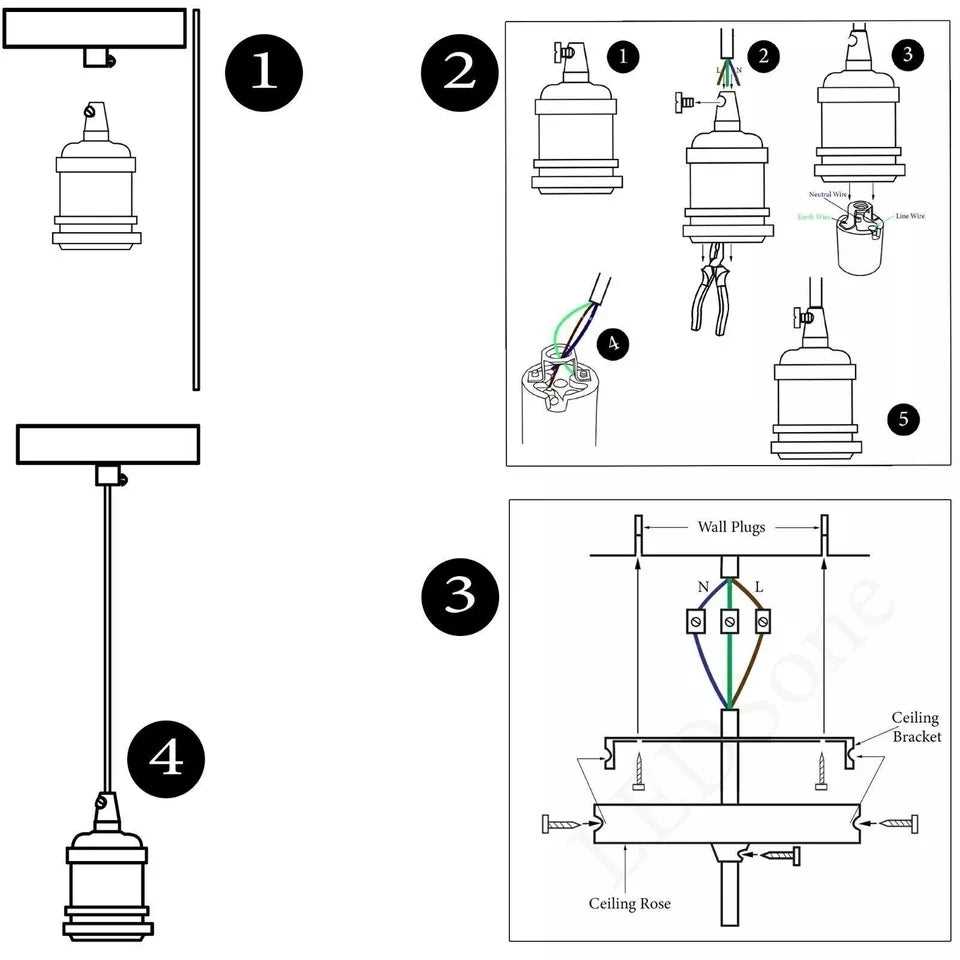 pendant light wiring diagram