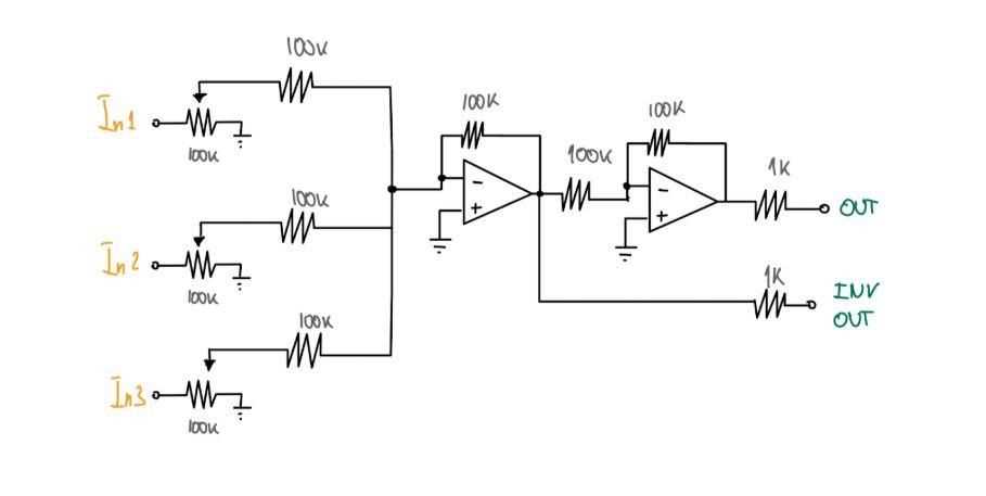 professional audio mixer circuit diagram