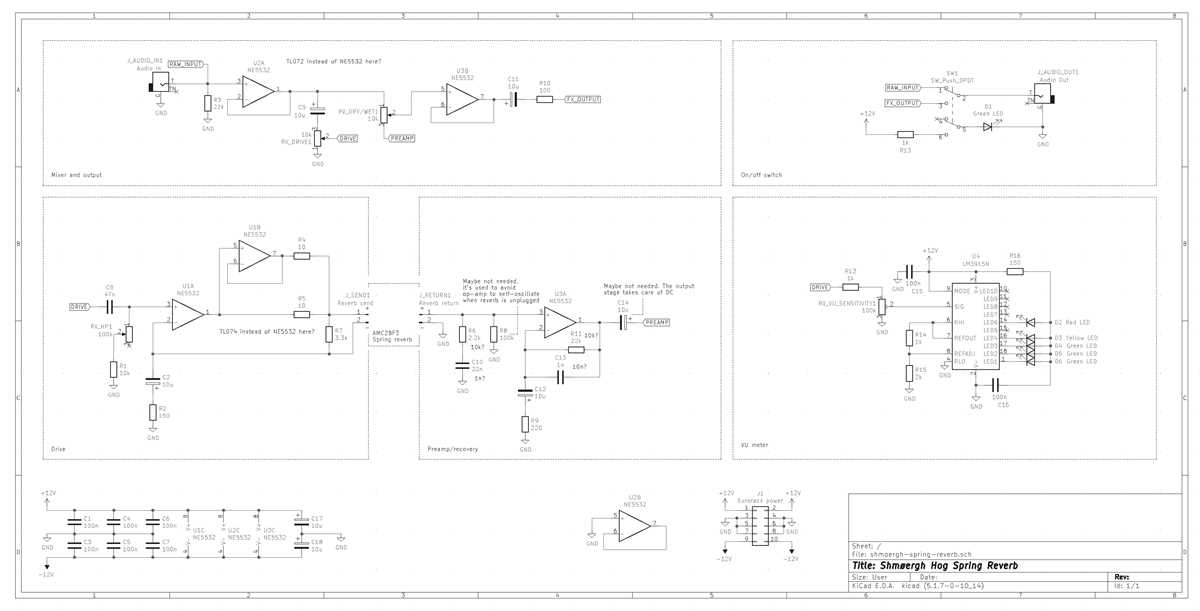spring reverb circuit diagram