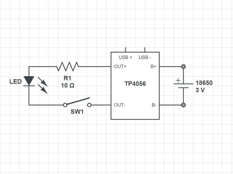 usb led light circuit diagram