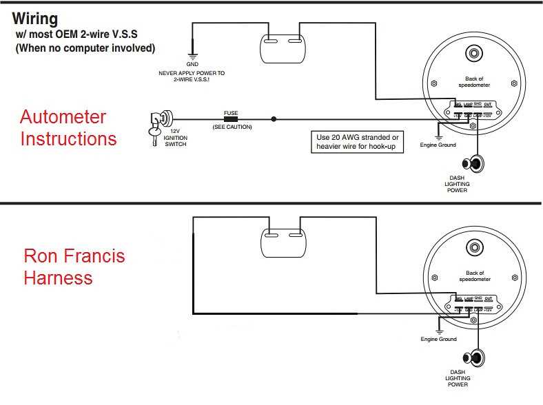 wiring diagram for speedometer
