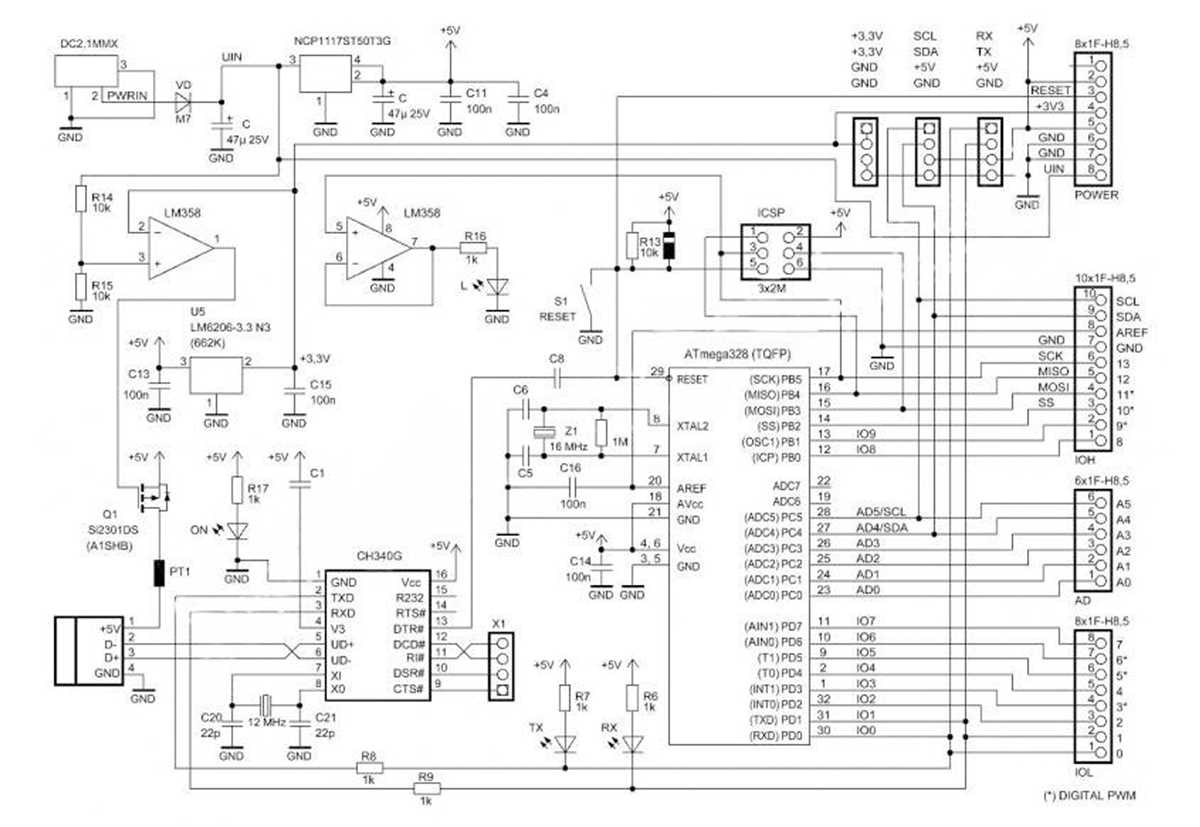 schematic diagram for arduino uno schematic diagram for arduino uno