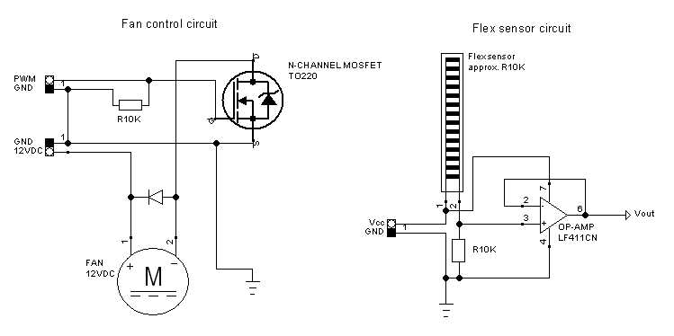 flex sensor circuit diagram