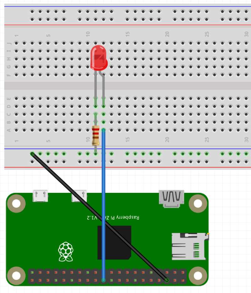 raspberry pi led circuit diagram