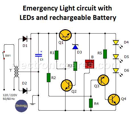 rechargeable led flashlight circuit diagram