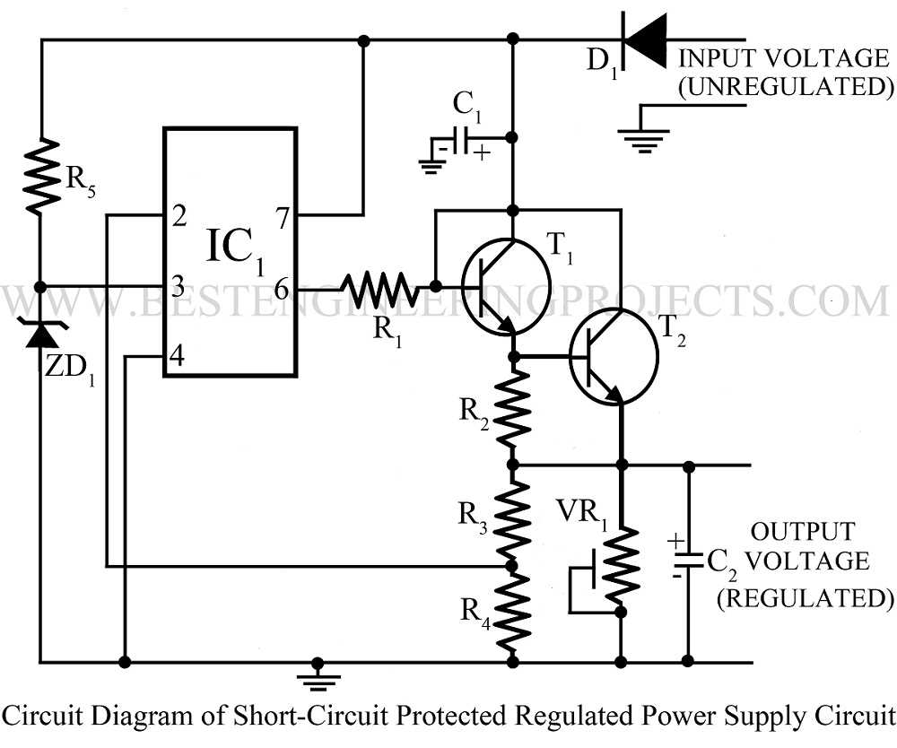 regulated power supply circuit diagram