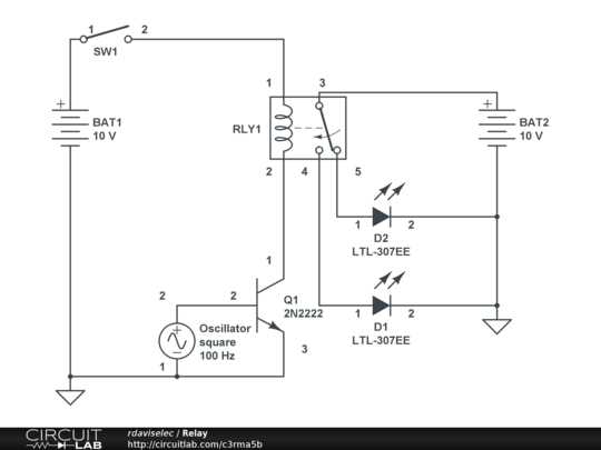 relay in a circuit diagram