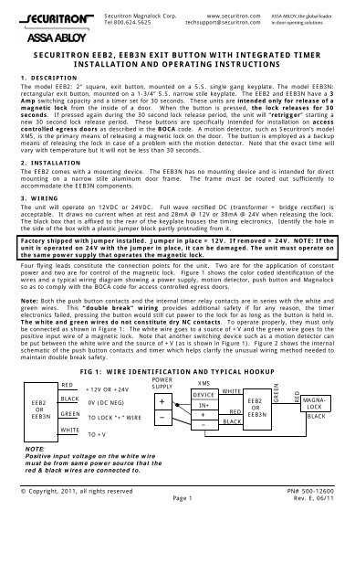 eeb2 exit button wiring diagram