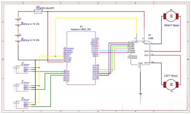 line following robot schematic diagram
